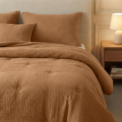 Zelesta Deluxe Baumwolle Musselin Bettdecke - Terra