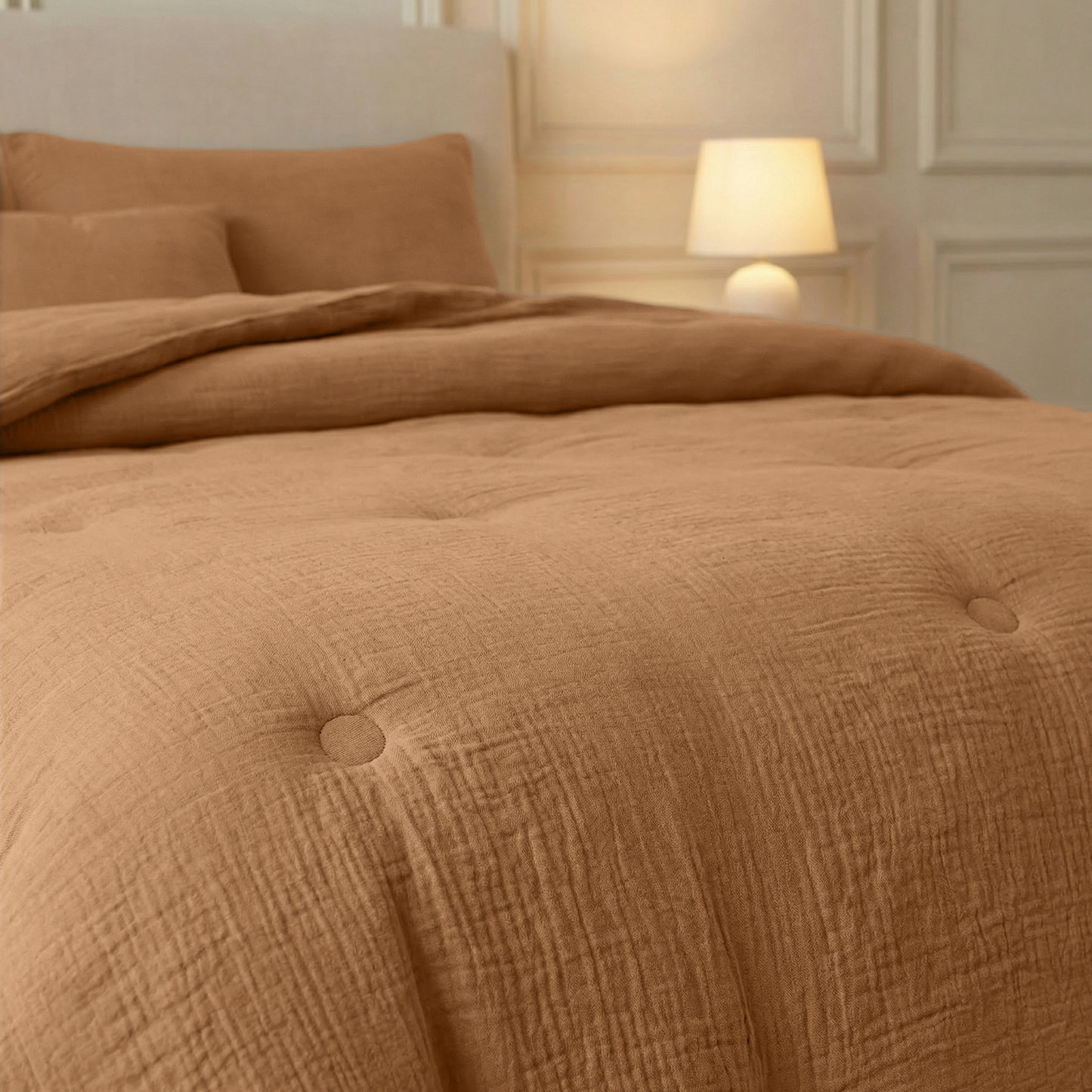 Zelesta Deluxe Baumwolle Musselin Bettdecke - Terra