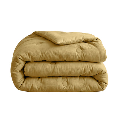 Zelesta Deluxe Baumwolle Musselin Bettdecke - Ocker