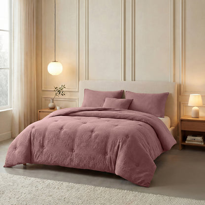 Zelesta Deluxe Baumwolle Musselin Bettdecke - Altrosa