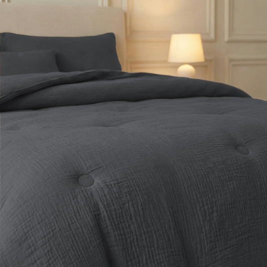 Zelesta Japandibed Baumwolle Musselin - Anthracite