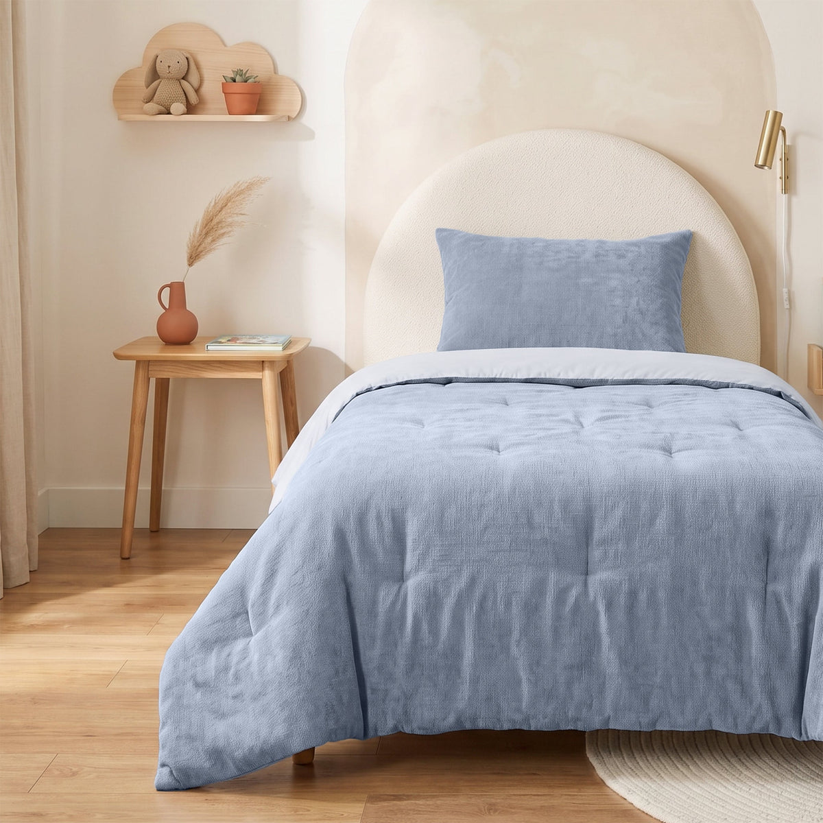Zelesta Special Kids Chenille Bettdecke - Eisblau