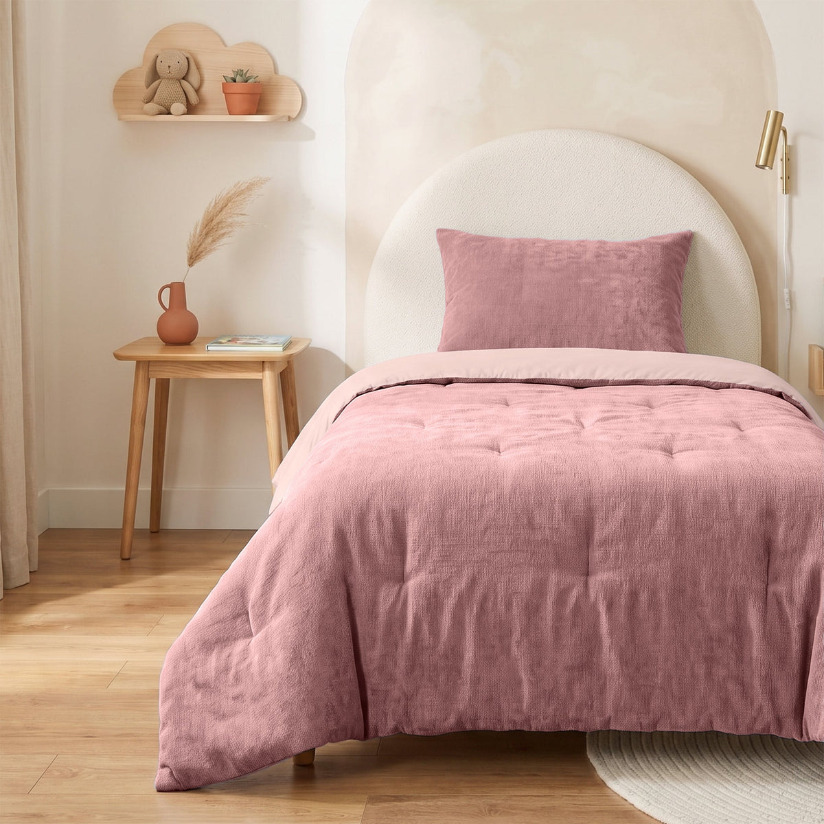 Zelesta Special Kids Chenille Bettdecke - Zartes Rot