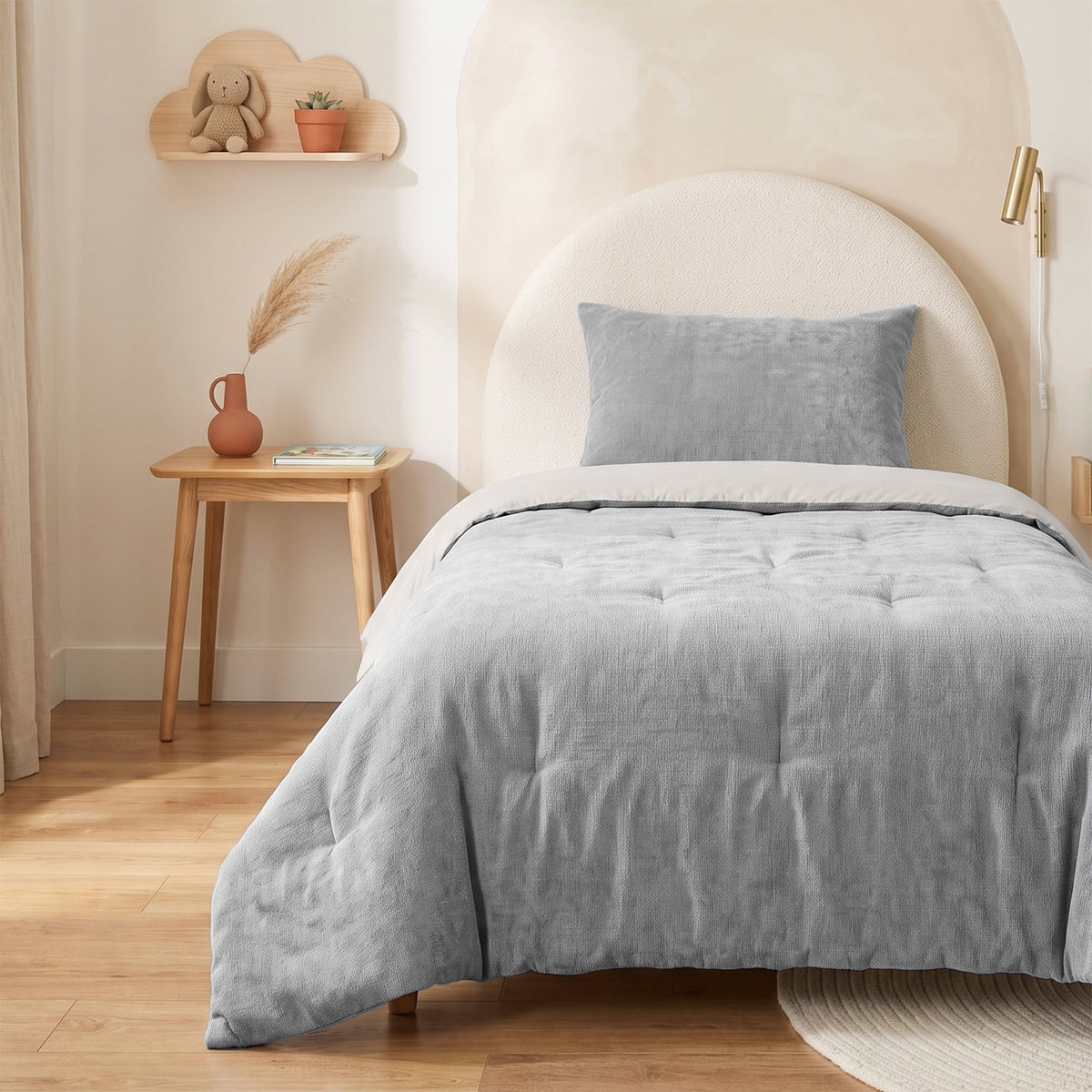 Zelesta Special Kids Chenille Bettdecke - Dunkelgrau