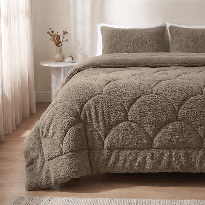Zelesta Special Teddy Chenille Bettdecke - Dunkeltaupe