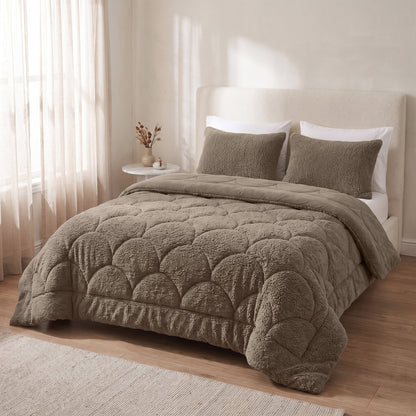 Zelesta Special Teddy Chenille Bettdecke - Dunkeltaupe
