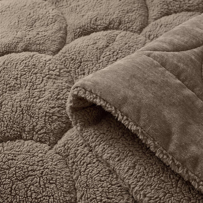 Zelesta Special Teddy Chenille Bettdecke - Dunkeltaupe