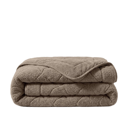 Zelesta Special Teddy Chenille Bettdecke - Dunkeltaupe