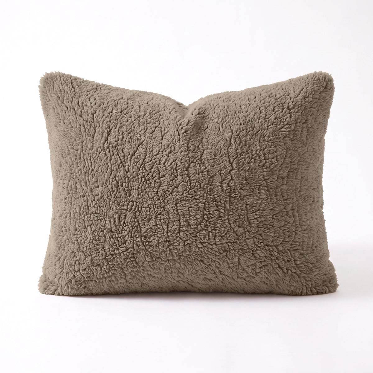 Zelesta Special Teddy Chenille Kissenbezüge Set von 2 - Dunkeltaupe