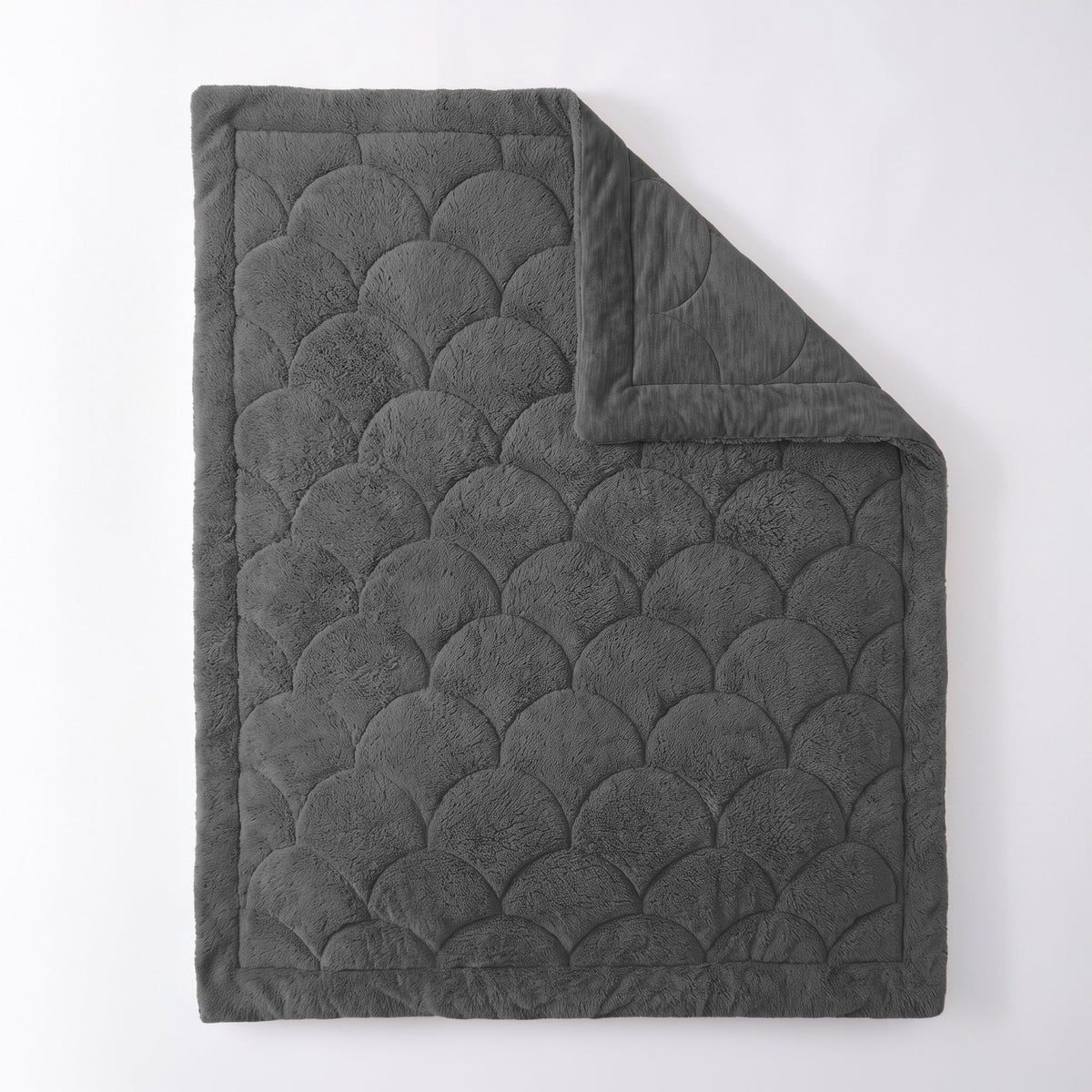Zelesta Special Teddy Chenille Bettdecke - Anthrazit