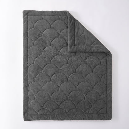 Zelesta Special Teddy Chenille Bettdecke - Anthrazit