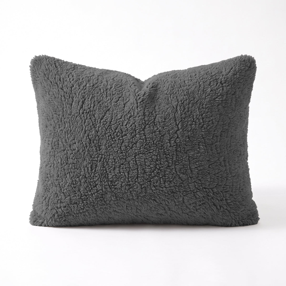 Zelesta Special Teddy Chenille Kissenbezüge Set von 2 - Anthrazit