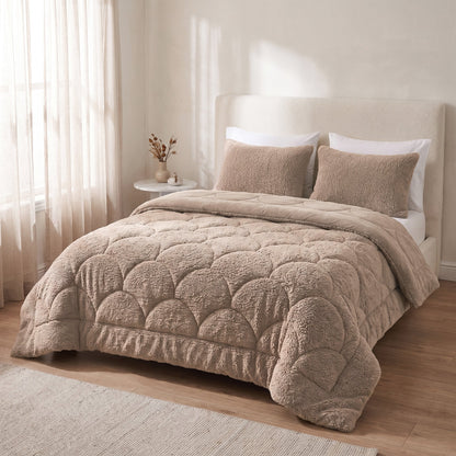 Zelesta Special Teddy Chenille Bettdecke - Altrosa