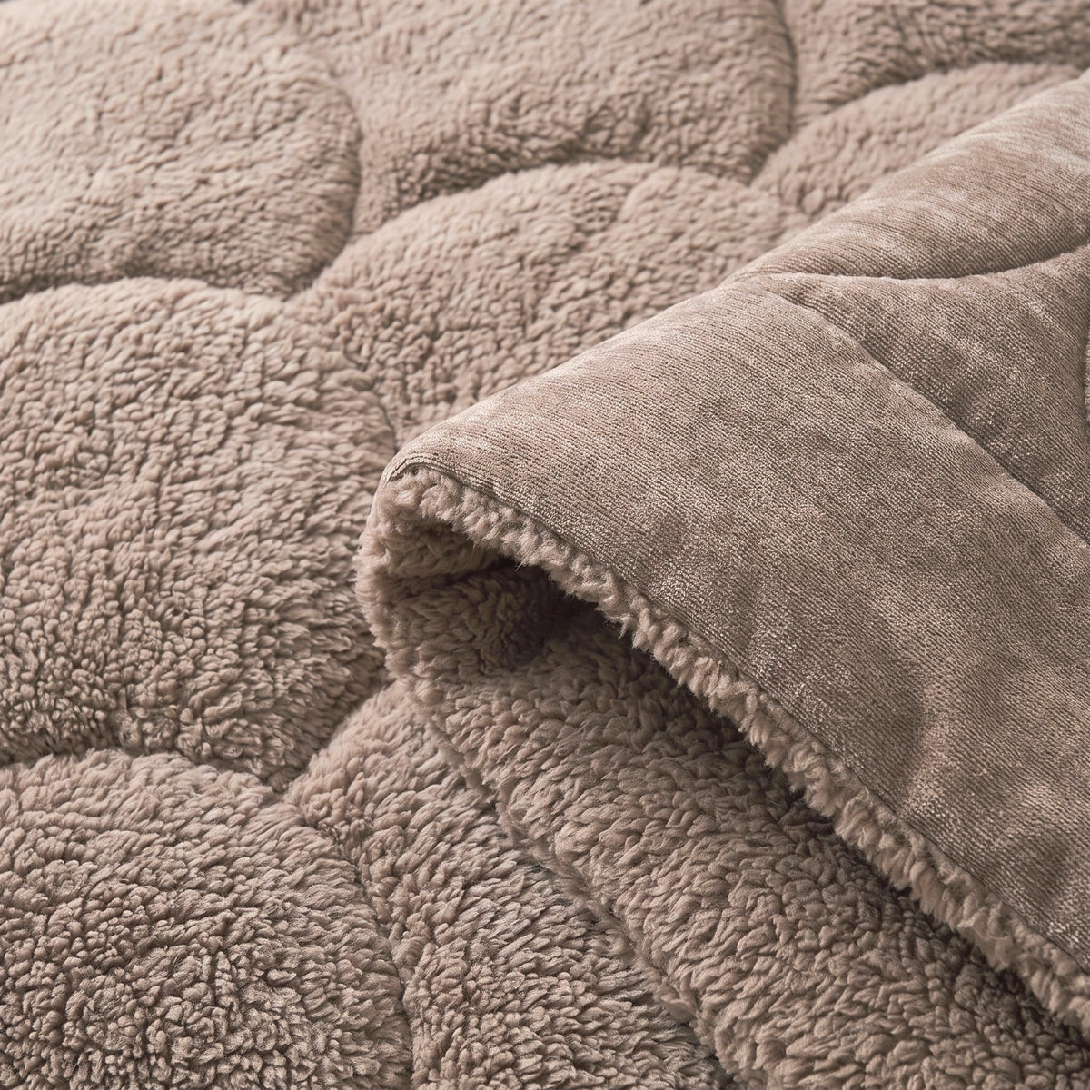 Zelesta Special Teddy Chenille Bettdecke - Altrosa