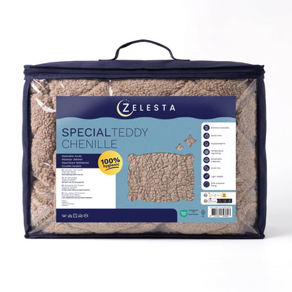 Zelesta Special Teddy Chenille Bettdecke - Altrosa