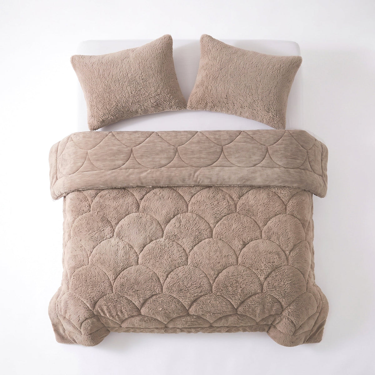 Zelesta Special Teddy Chenille Bettdecke - Altrosa