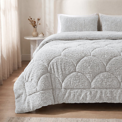 Zelesta Special Teddy Chenille Bettdecke - Grau