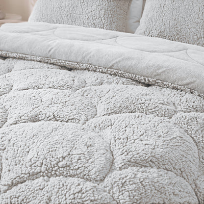 Zelesta Special Teddy Chenille Bettdecke - Grau