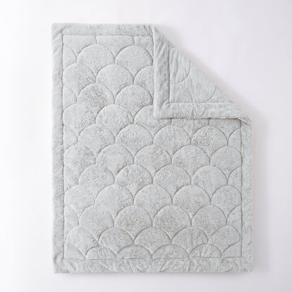 Zelesta Special Teddy Chenille Bettdecke - Grau