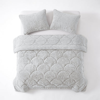 Zelesta Special Teddy Chenille Bettdecke - Grau