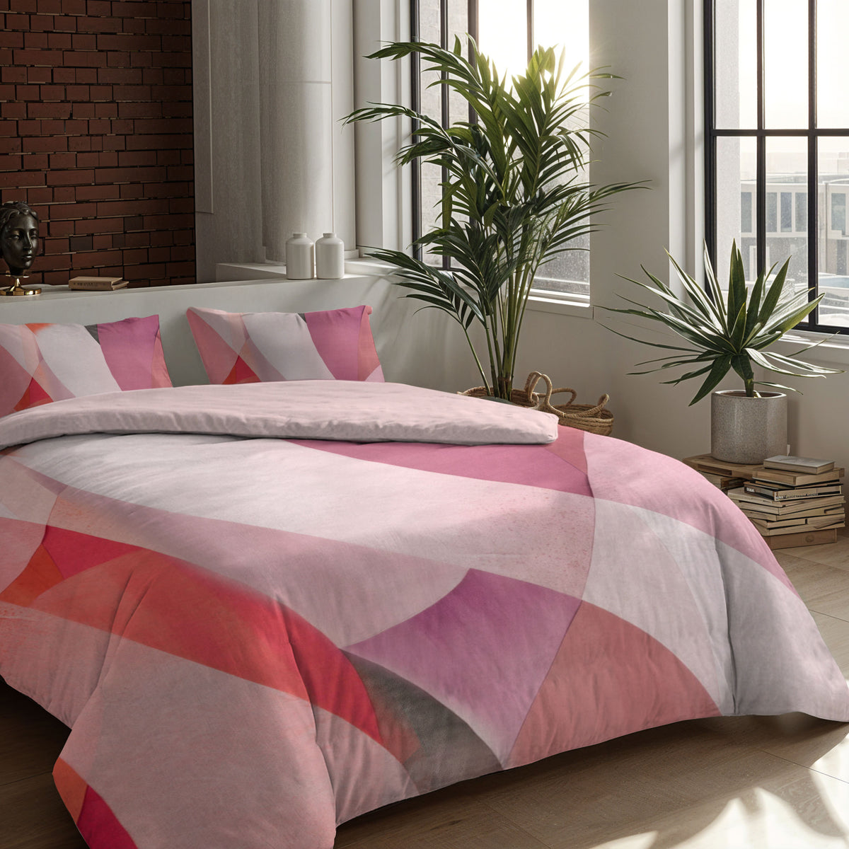 Zelesta Comfort Design Nahtlose Bettdecke - Colour Block Pink