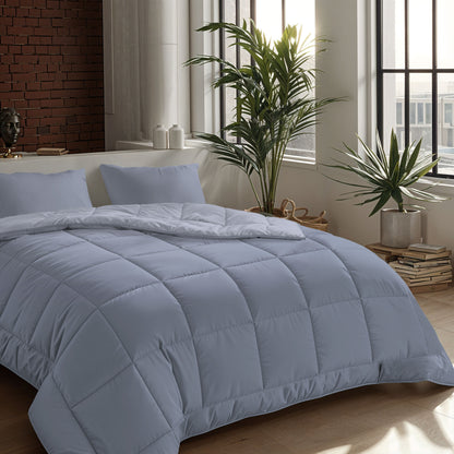 Zelesta Comfort Duo 4-Jahreszeiten Bettdecke - Blau & Hellblau