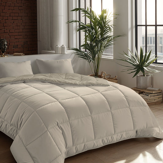 Zelesta Comfort Duo Bettdecke - Taupe & Champagner