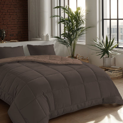 Zelesta Comfort Duo Bettdecke - Schokoladenbraun & Mokkabraun