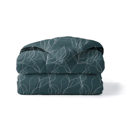 Royalbed baumwolle - White Leaves