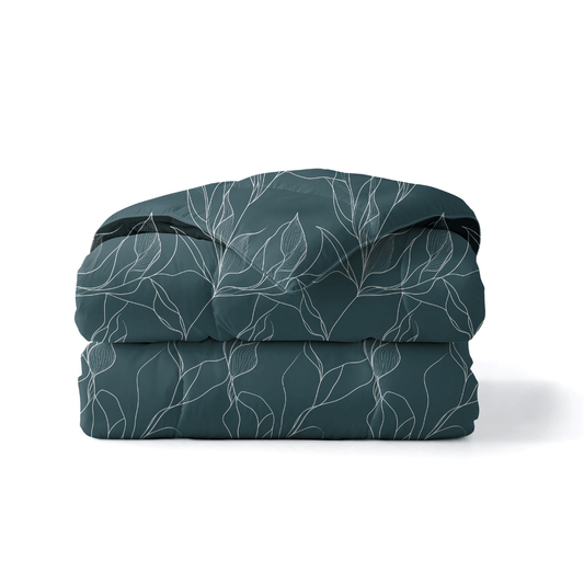 Royalbed baumwolle - White Leaves