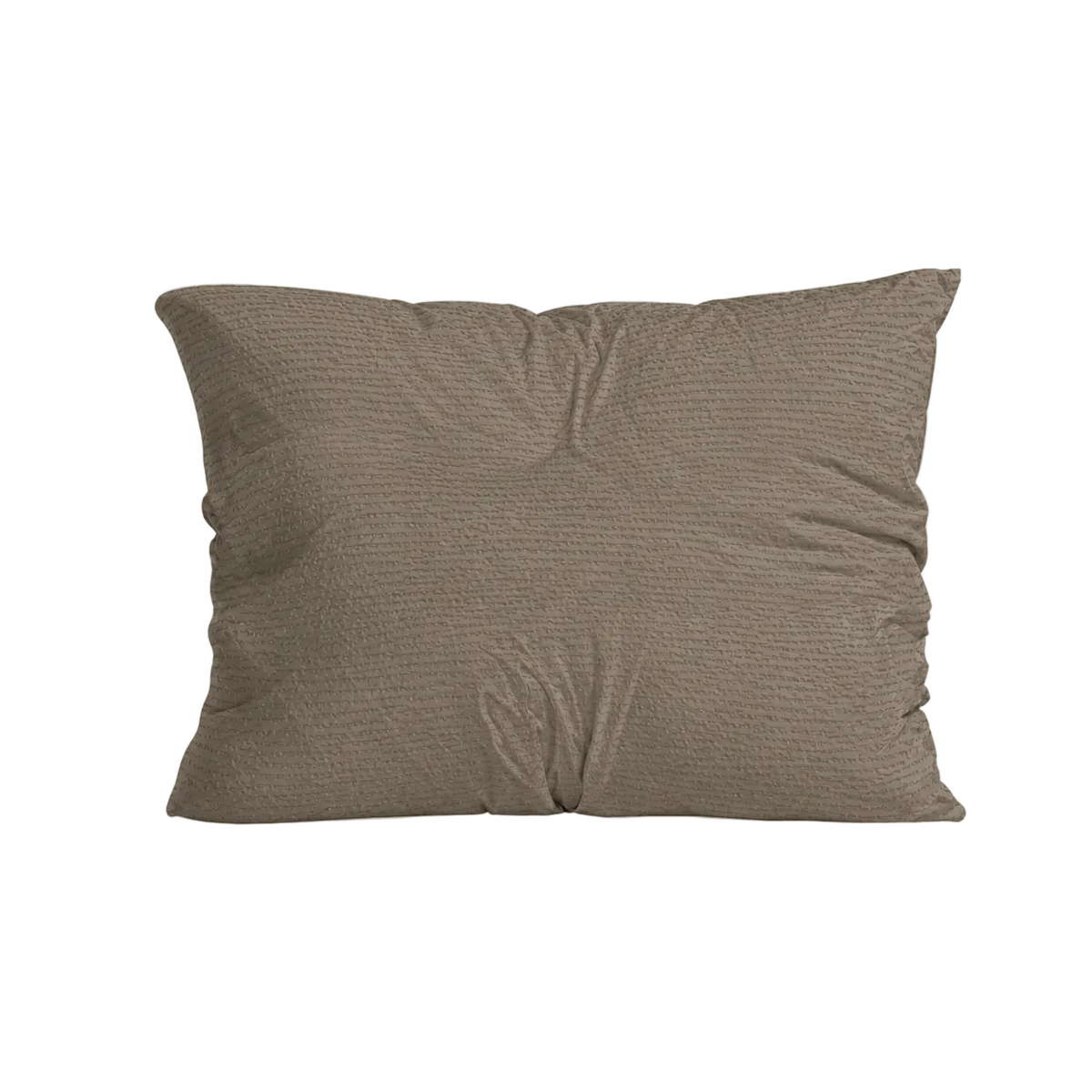 Zelesta Comfort Structure Seersucker Kissenbezüge Set von 2 - Taupe