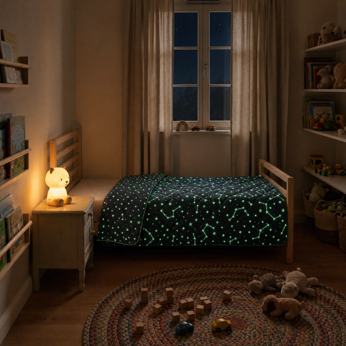 Zelesta Comfort Glow in the Dark Bettdecke - Under the Stars