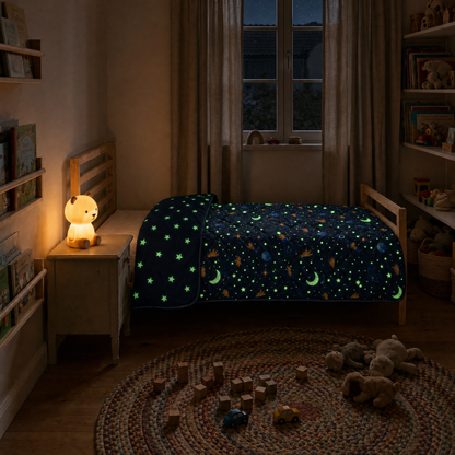 Zelesta Comfort Glow in the Dark Bettdecke - Space Journey