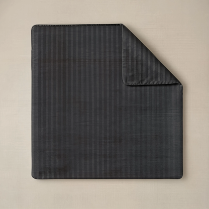 Zelesta Deluxe Hotel Stripe Baumwollsatin Bettdecke - Anthrazit