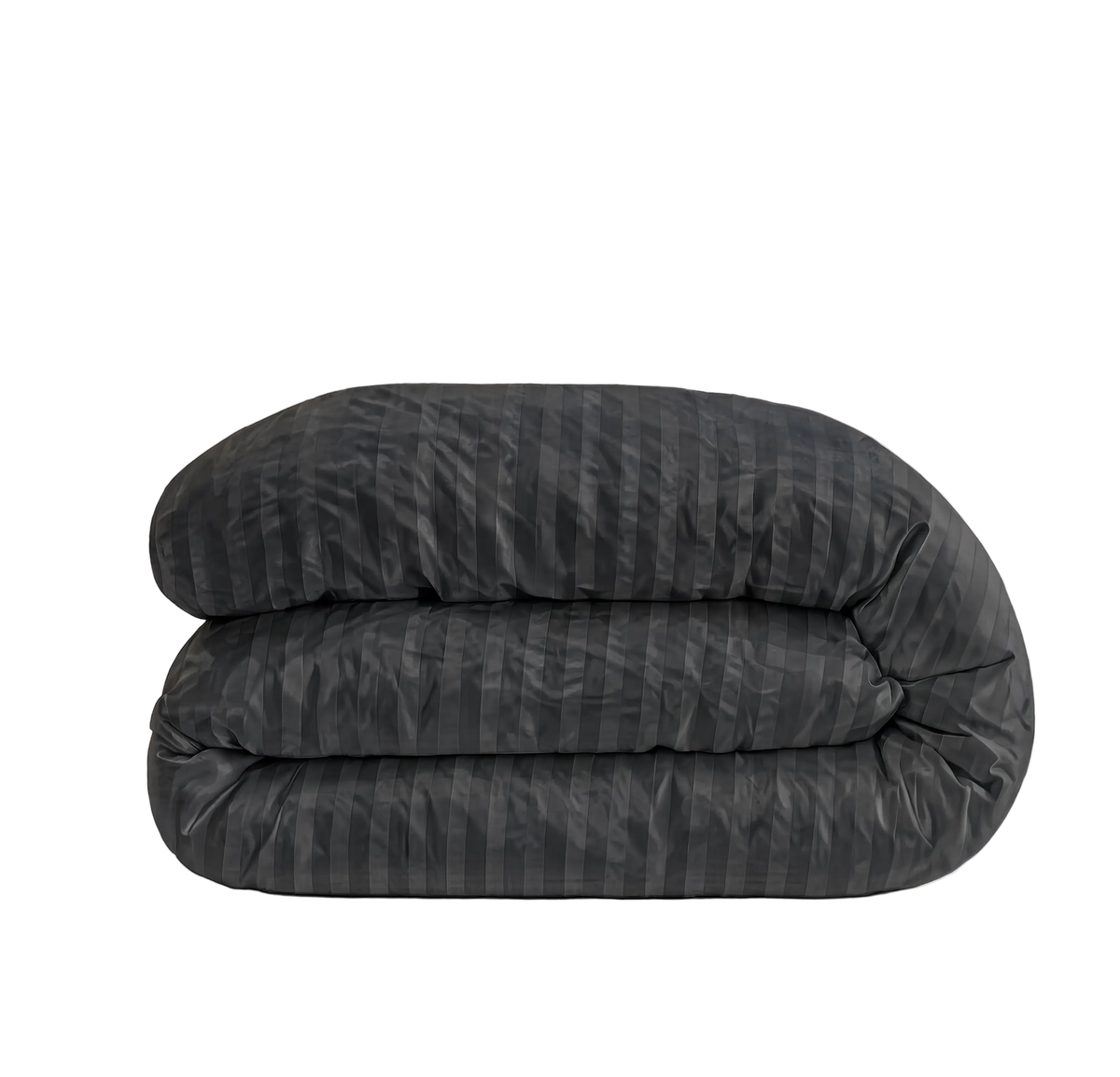 Zelesta Deluxe Hotel Stripe Baumwollsatin Bettdecke - Anthrazit