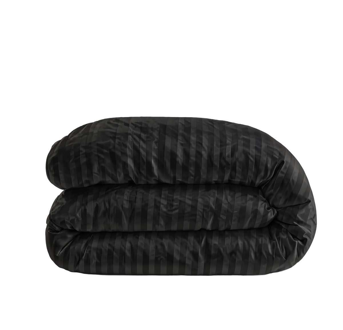 Zelesta Deluxe Hotel Stripe Baumwollsatin Bettdecke - Schwarz