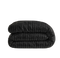 Zelesta Deluxe Hotel Stripe Baumwollsatin Bettdecke - Schwarz