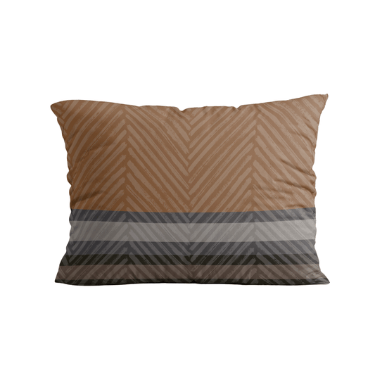 Zelesta Royalbed Kissenbezüge Set von 2 - Brown Stripes