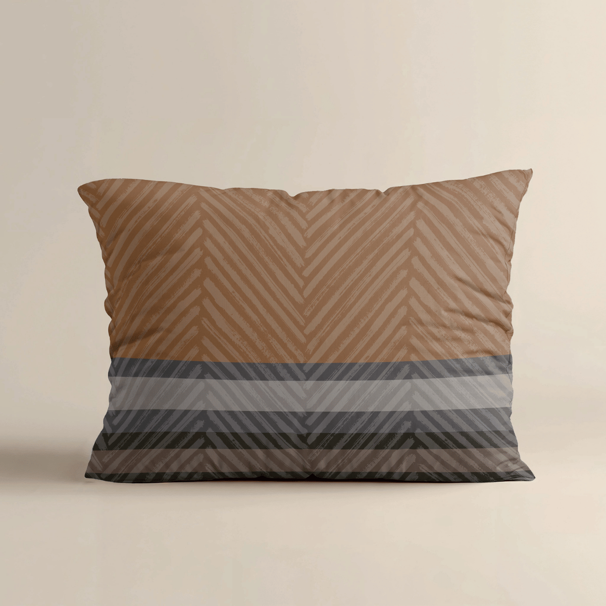 Zelesta Royalbed Kissenbezüge Set von 2 - Brown Stripes