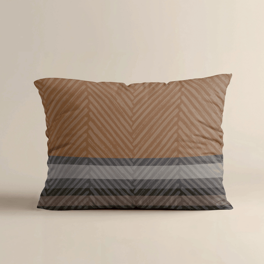 Zelesta Royalbed Kissenbezüge Set von 2 - Brown Stripes