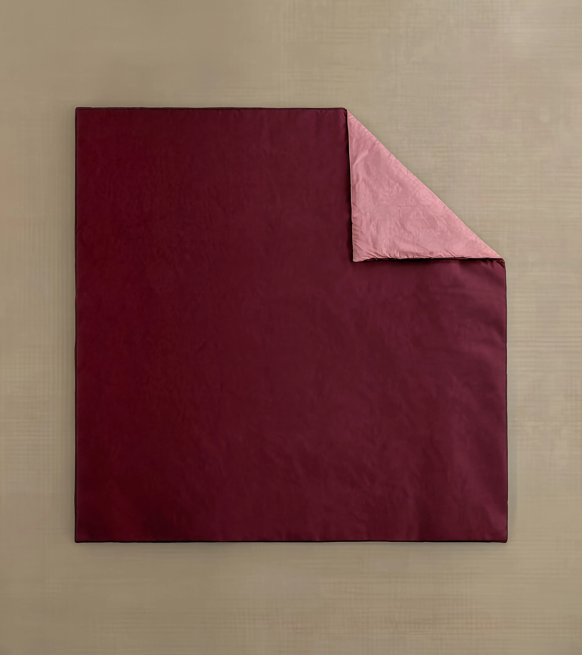 Zelesta Comfort Duo No Stitch Bettdecke - Altrosa & Burgunderrot