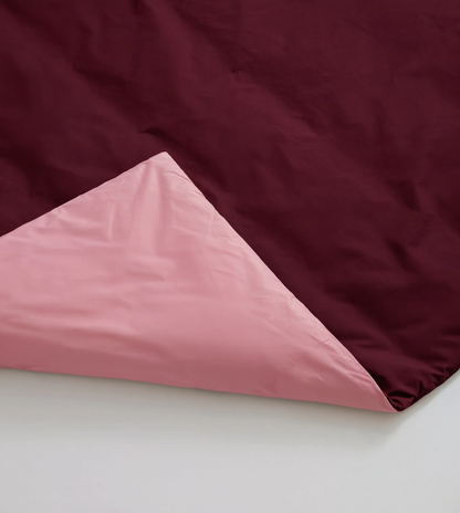 Zelesta Comfort Duo No Stitch Bettdecke - Altrosa & Burgunderrot