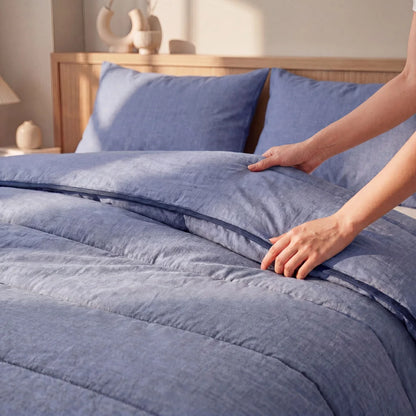 Zelesta Comfort Structure Bettdecke - Denim