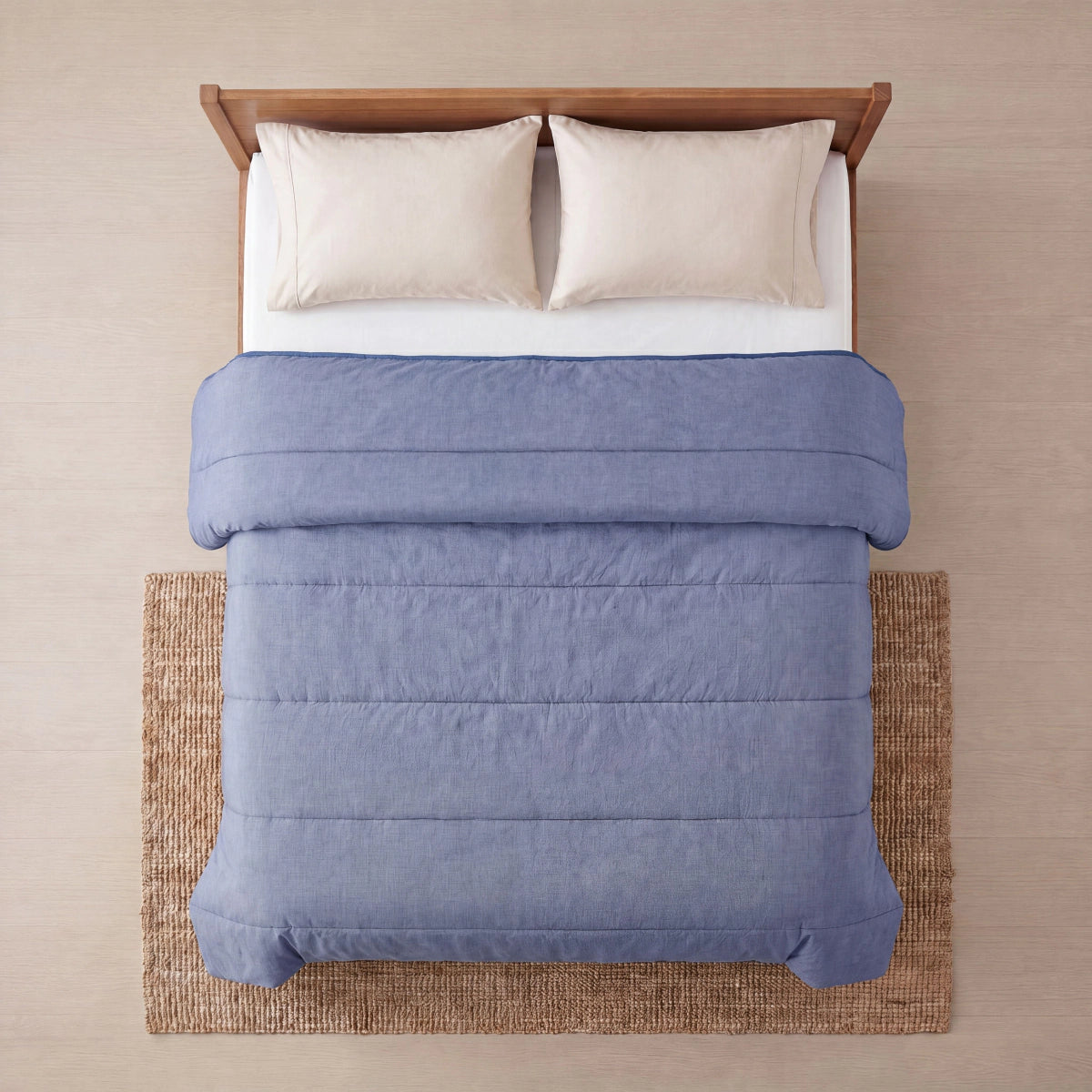Zelesta Comfort Structur Sommerbettdecke - Denim