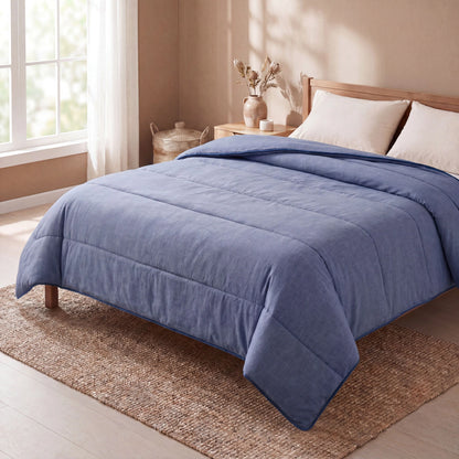 Zelesta Comfort Structur Sommerbettdecke - Denim