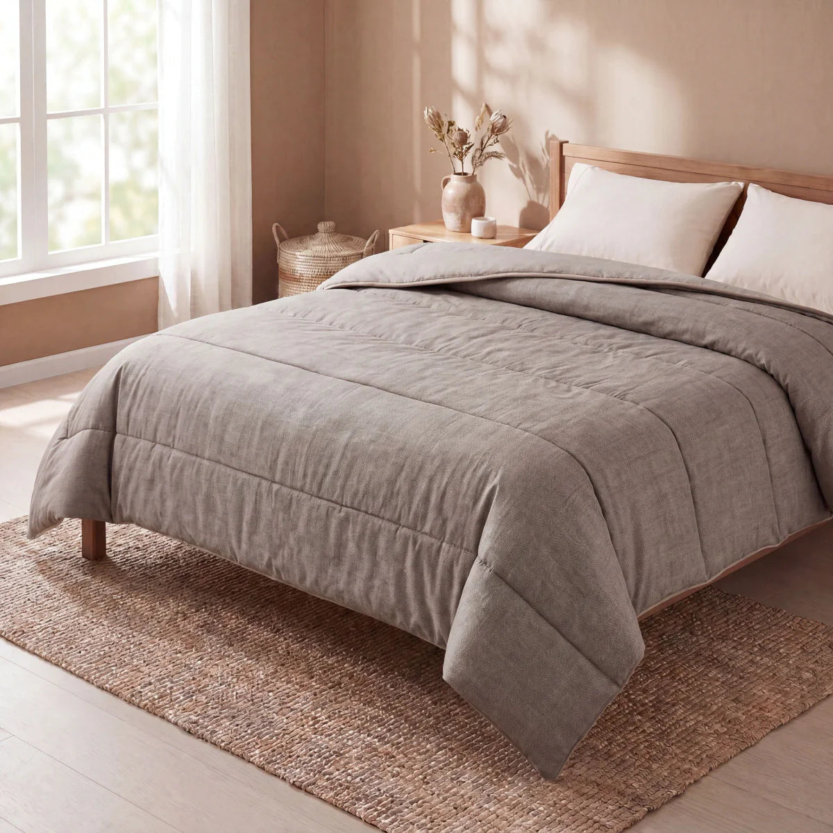 Zelesta Comfort Structure Sommerbettdecke - Anthrazit