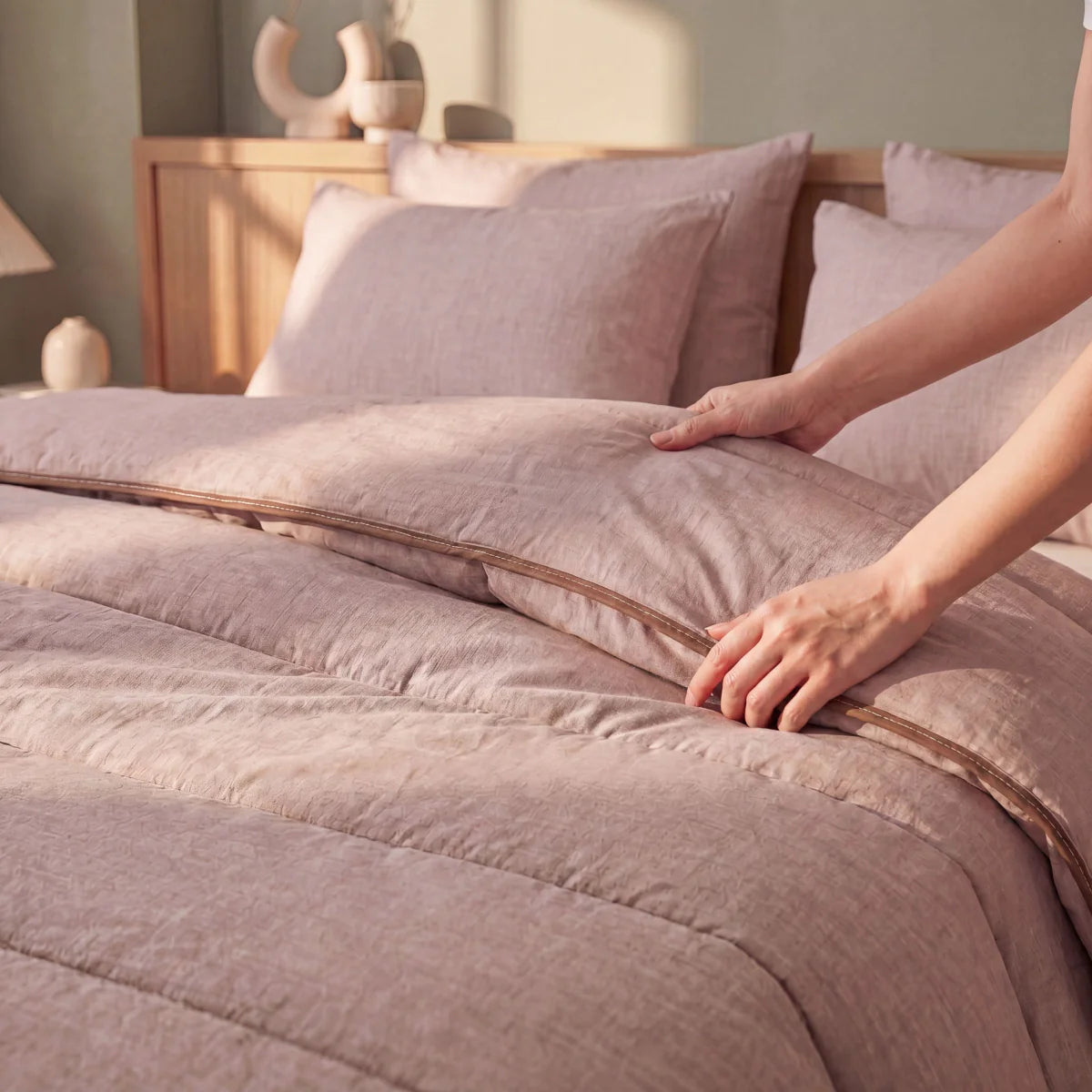 Zelesta Comfort Structure Sommerbettdecke - Taupe