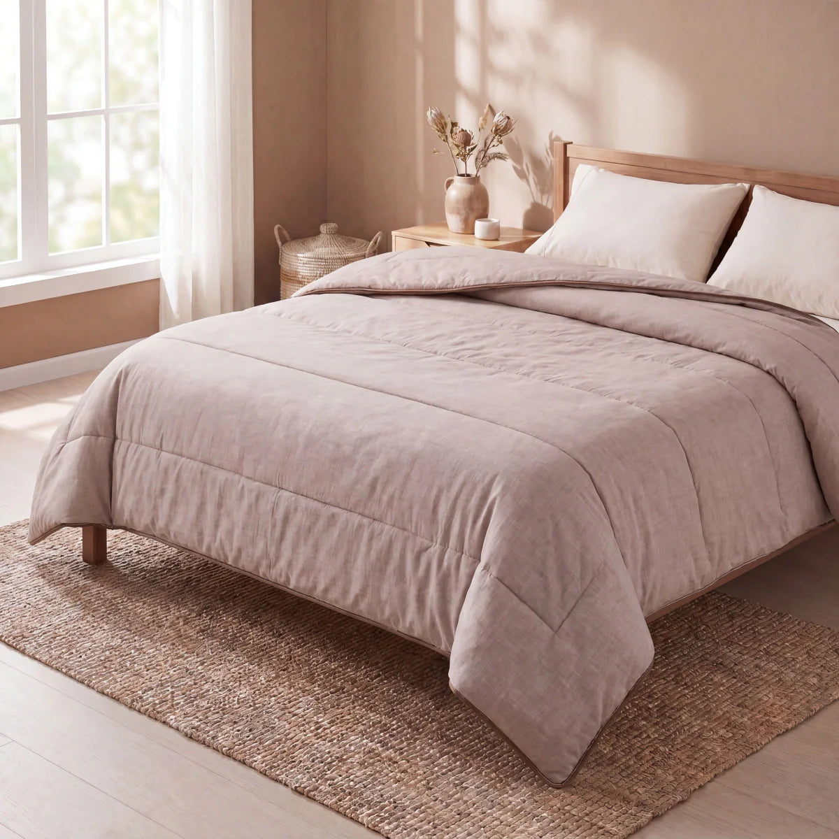 Zelesta Comfort Structure Sommerbettdecke - Taupe