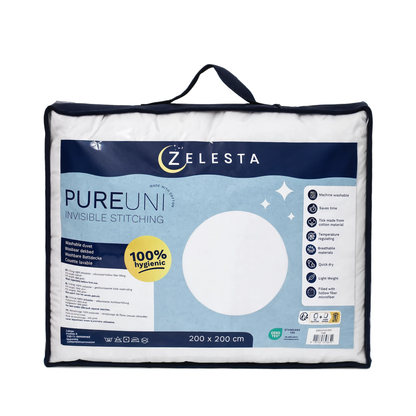 Zelesta Pure Uni No Stitch Baumwolle Bettdecke - Wolkentänzer