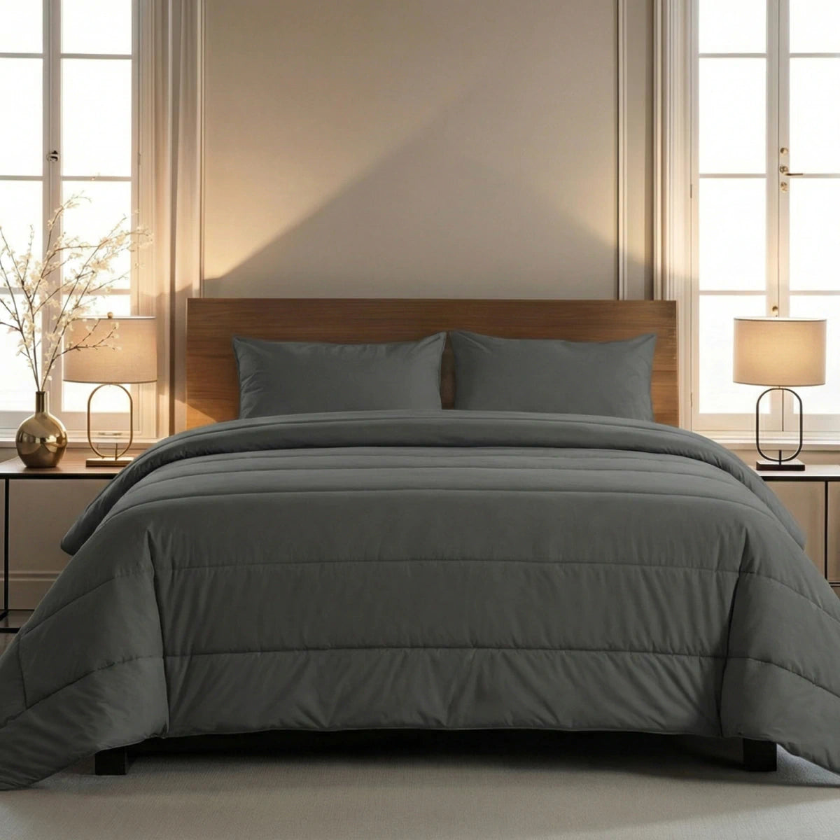 Zelesta Comfort Uni Sommerbettdecke - Anthrazit